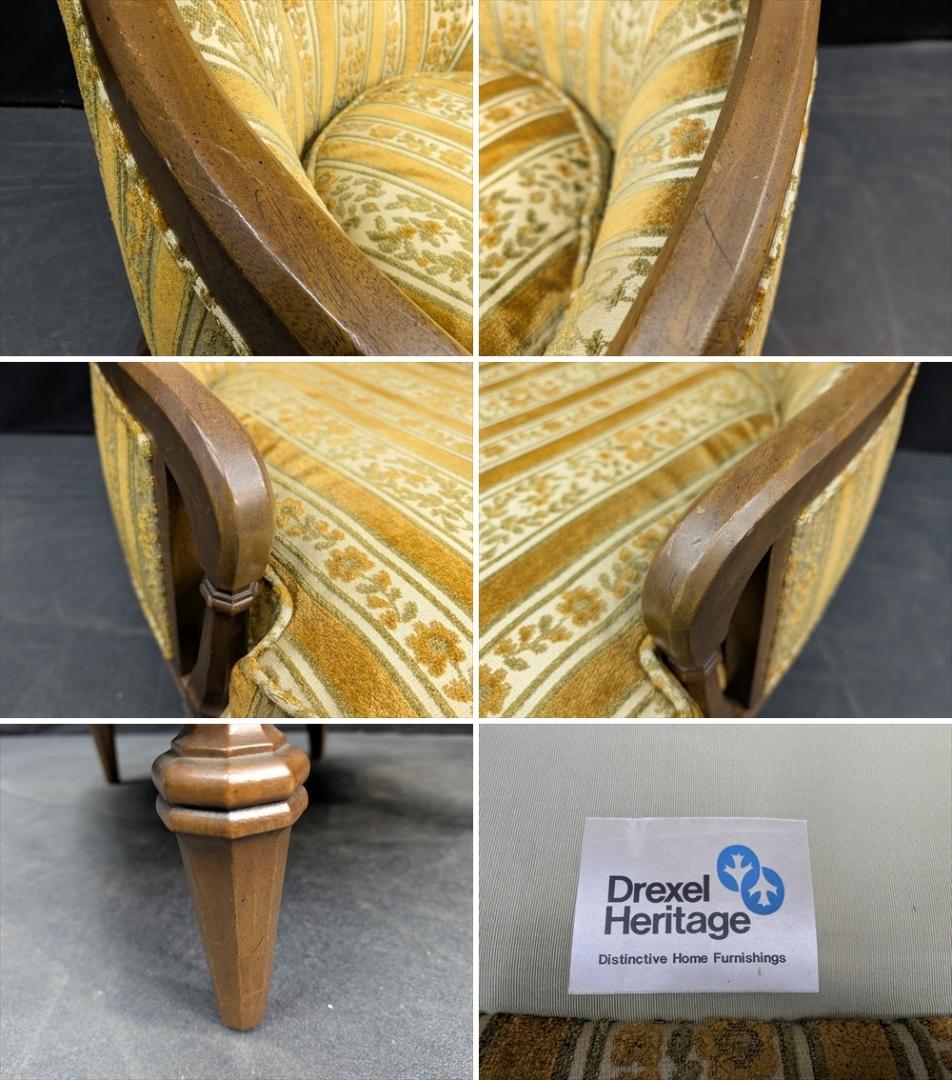 ドレクセルヘリテイジ　アップホルスタリー　1人掛けソファ　1P　シングル　A