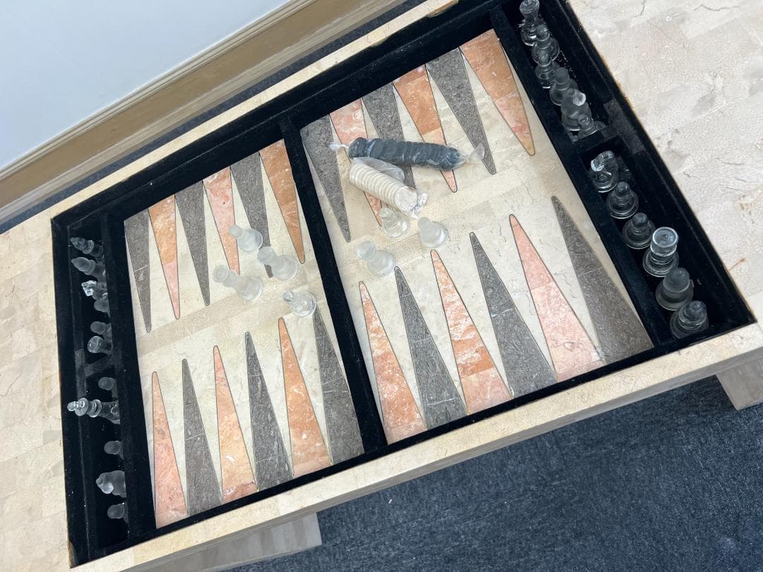 【引き取り限定】大理石チェステーブル