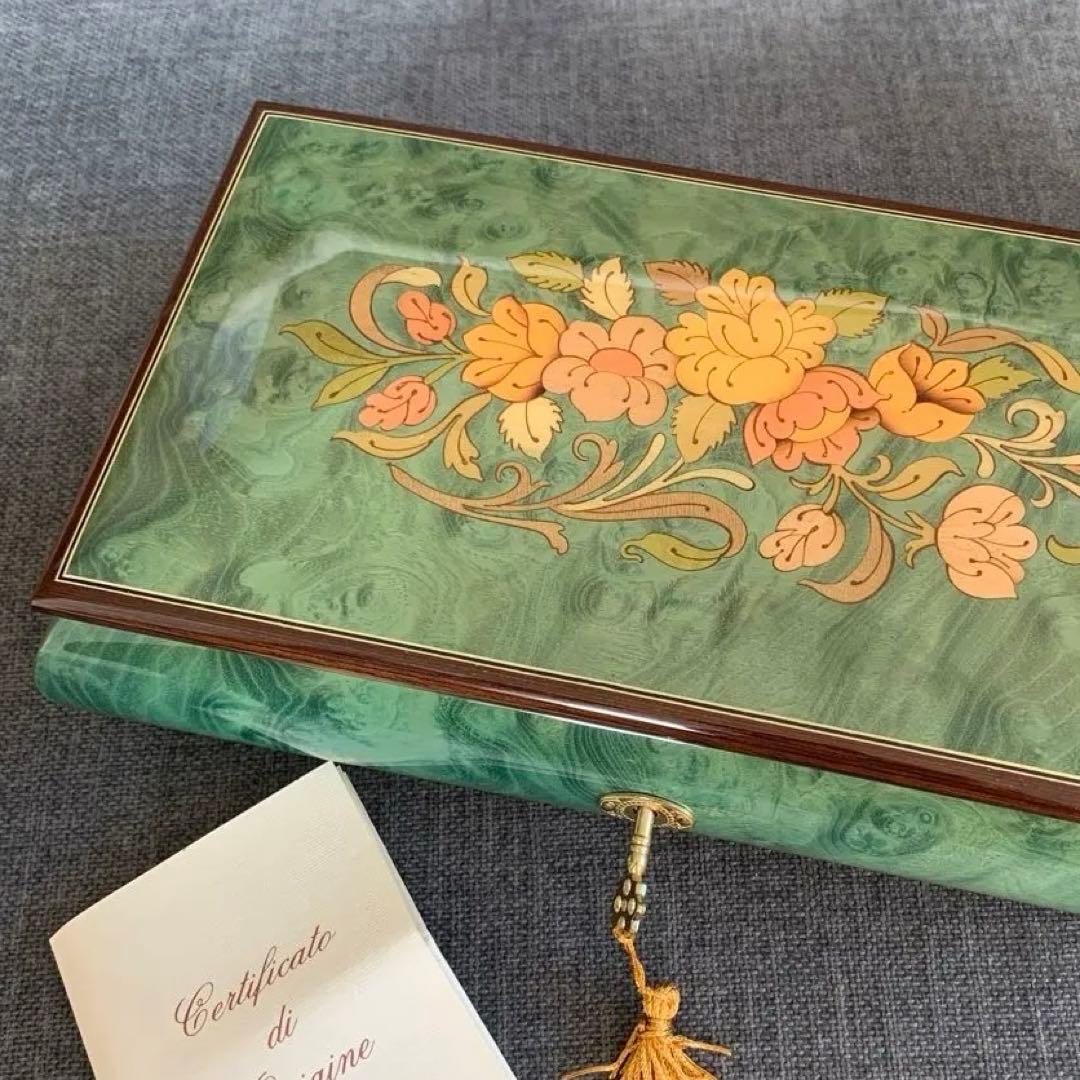 美品 Romance リュージュ イタリア製 宝石箱 スイス製オルゴール