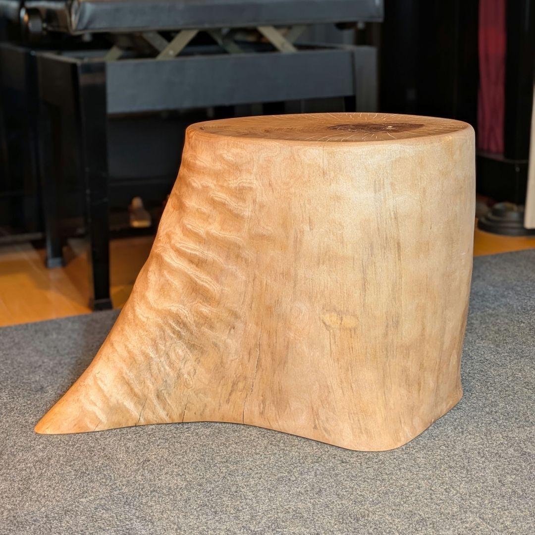 KOHQ　水目桜　天然木　切り株　椅子　スツール　高さ約34.5cm