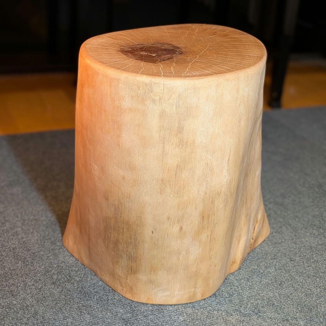 KOHQ　水目桜　天然木　切り株　椅子　スツール　高さ約34.5cm