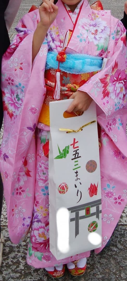 七五三 7歳 女の子 着物セット ピンク花柄