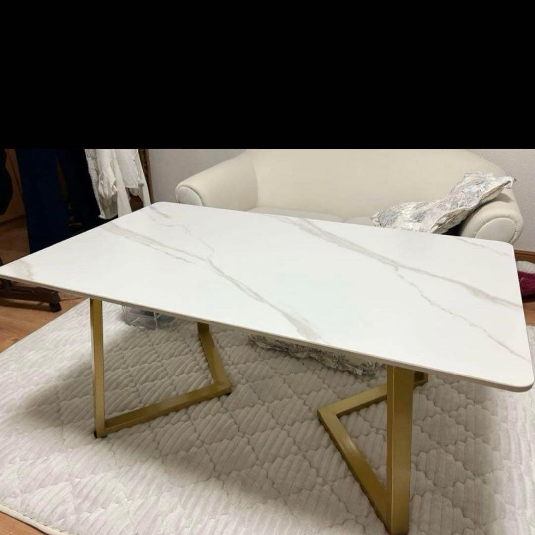 大理石調 セラミックテーブル ローテーブル センターテーブル