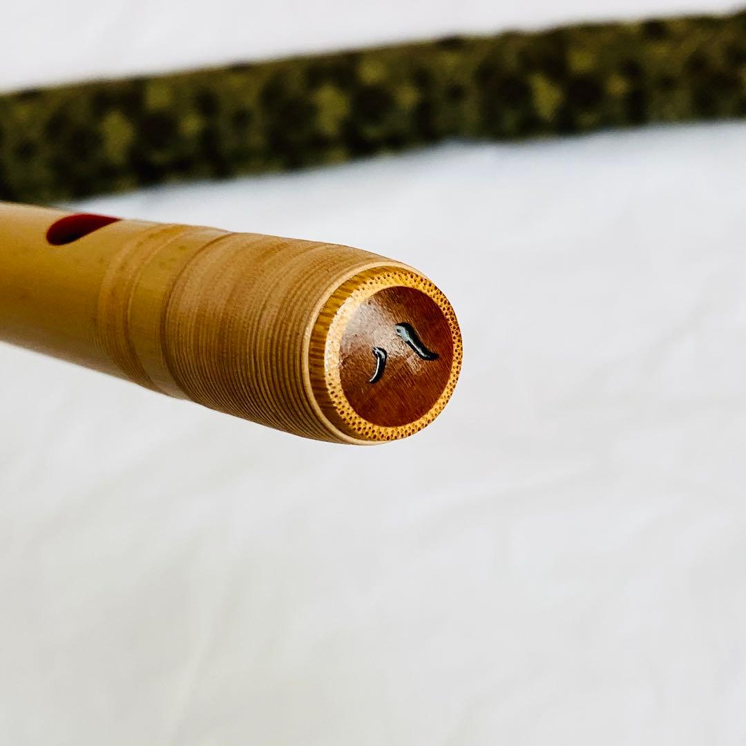 【匿名配送】★美品★篠笛 楽遂 八調子 唄物 八穴 籐巻 自然色