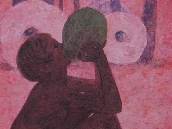 國府 克、潤、希少な額装用画集より、美品、新品額装付