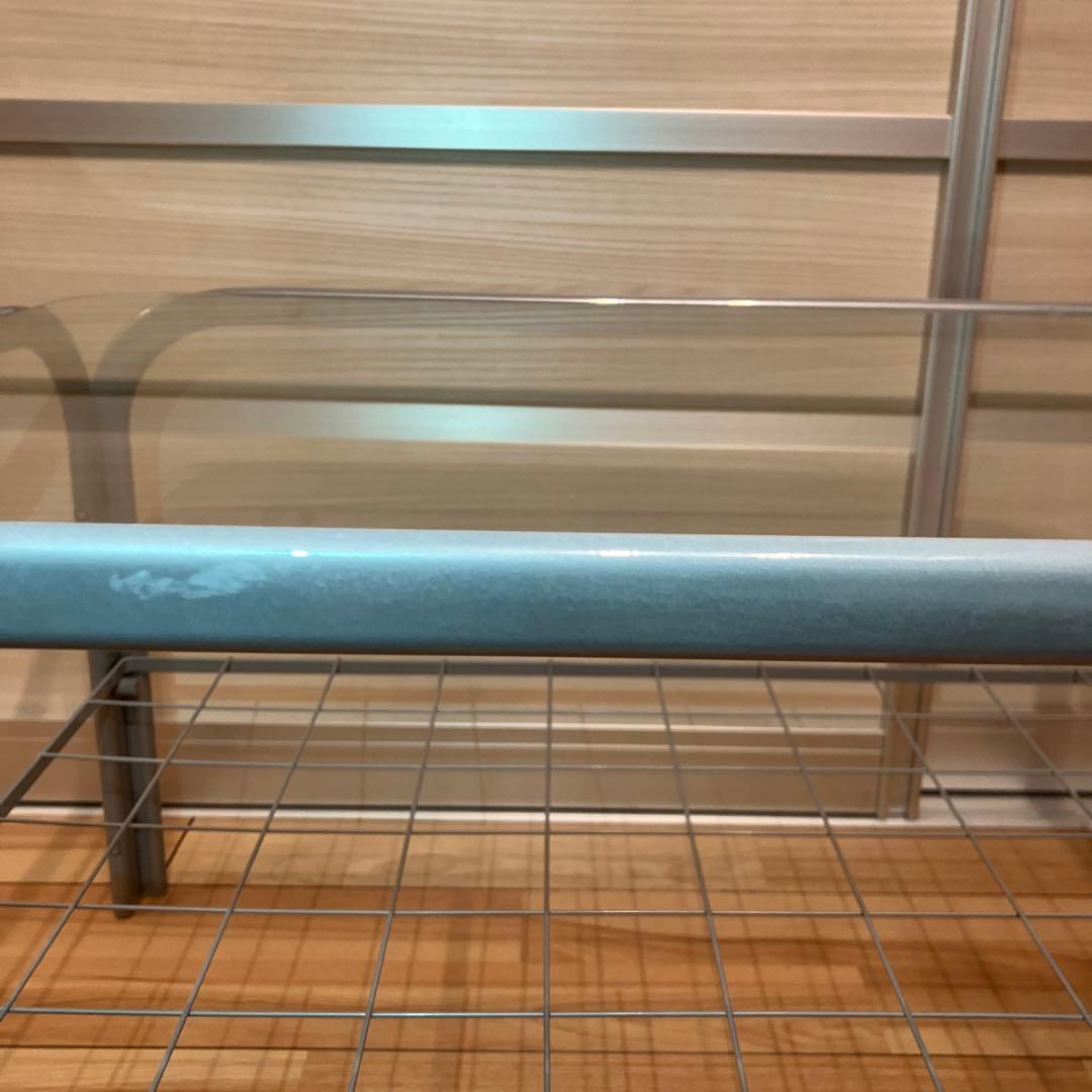 ガラス天板テーブル　グレーシルバー　ローテーブル