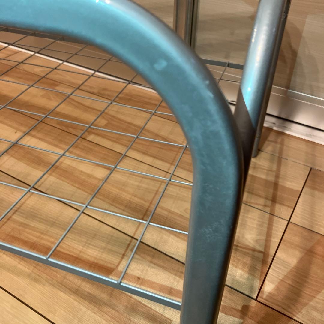 ガラス天板テーブル　グレーシルバー　ローテーブル