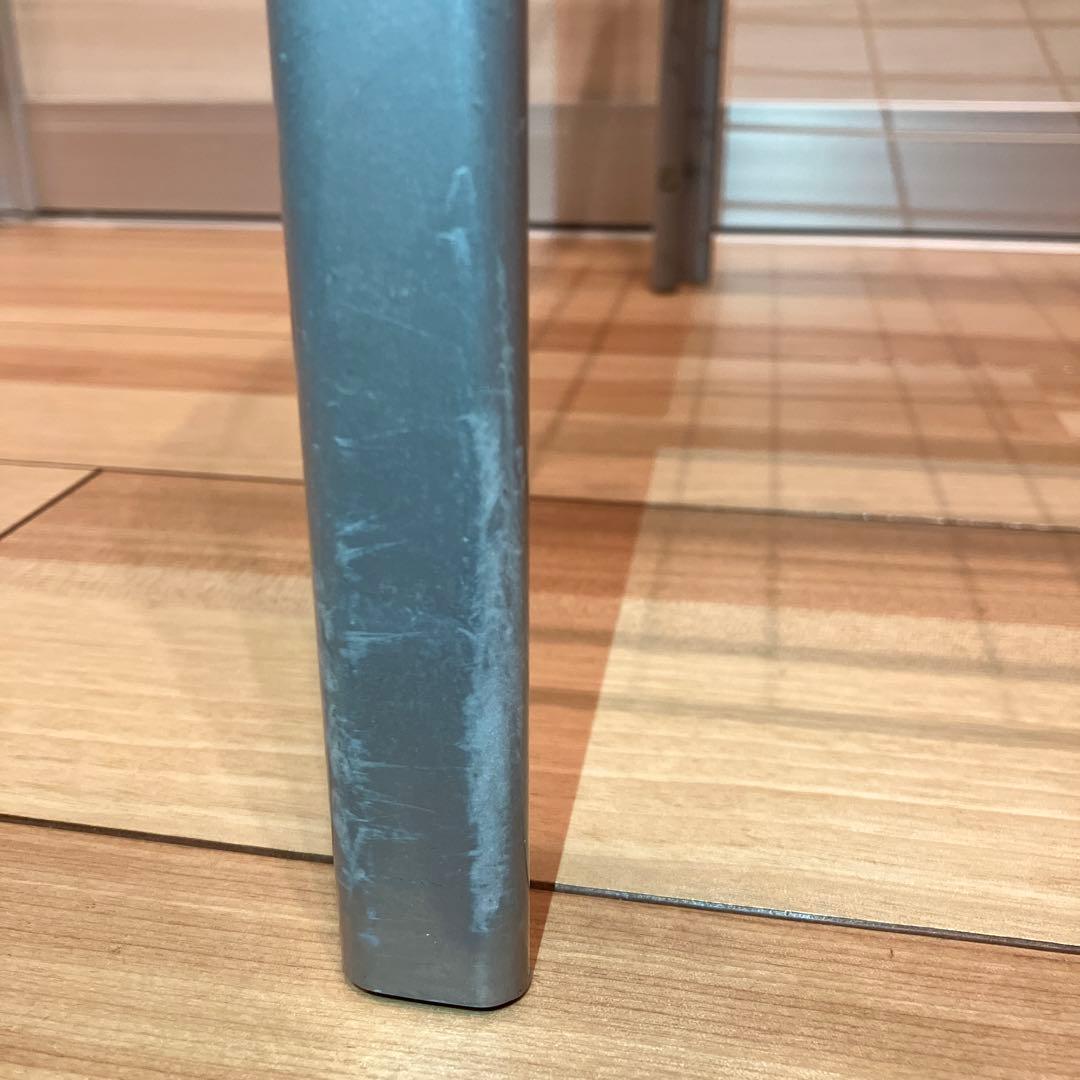 ガラス天板テーブル　グレーシルバー　ローテーブル