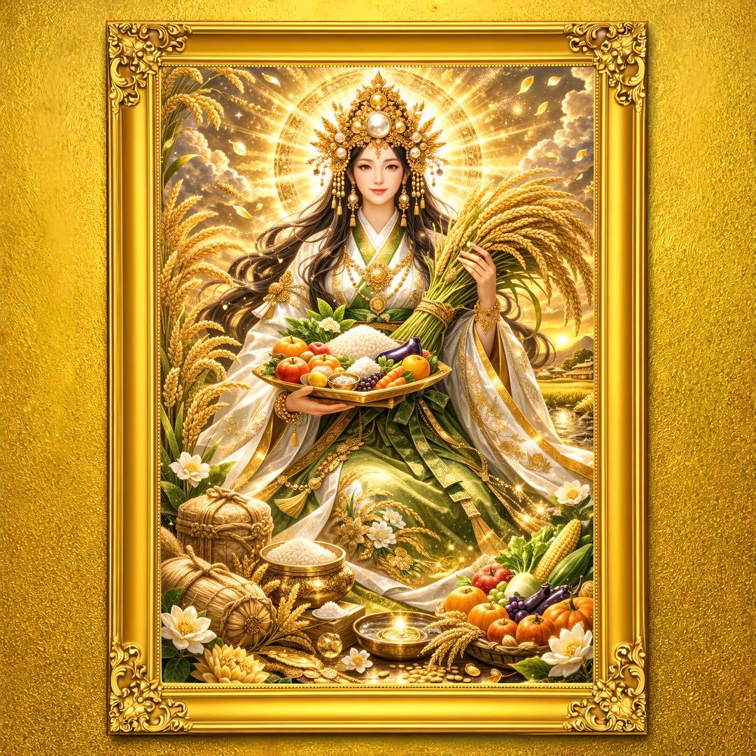 豊受大神瑞穂金照 豊受大神様 開運絵画 アート 運気上昇 総合運 金運