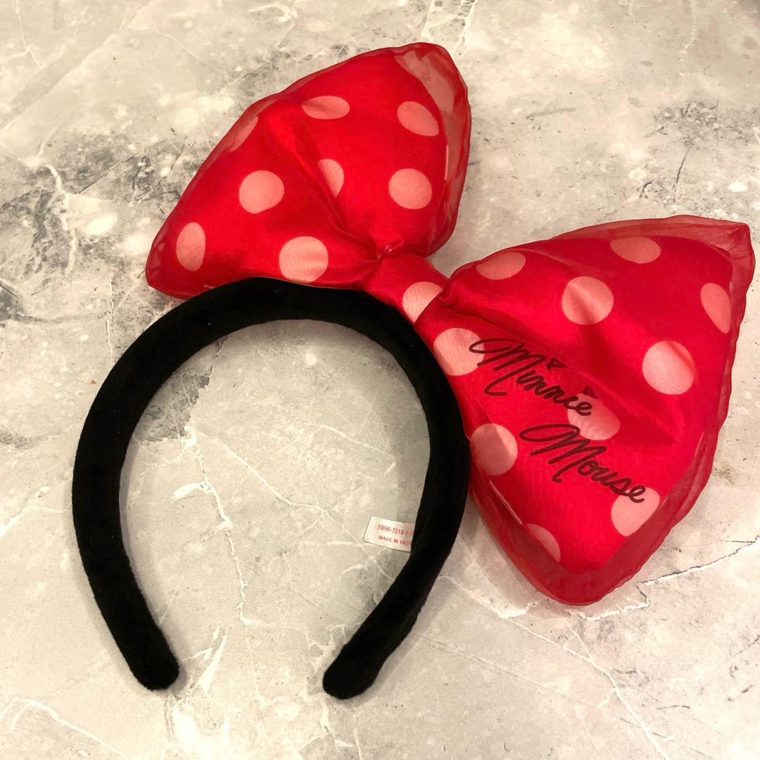 ディズニー ミニー 赤い水玉 カチューシャ disney - メルカリ