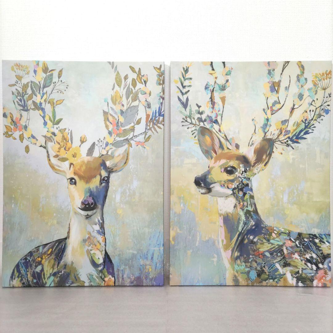 2枚セット イケア プィエッテリード アート 鹿 アートパネル 入手困難