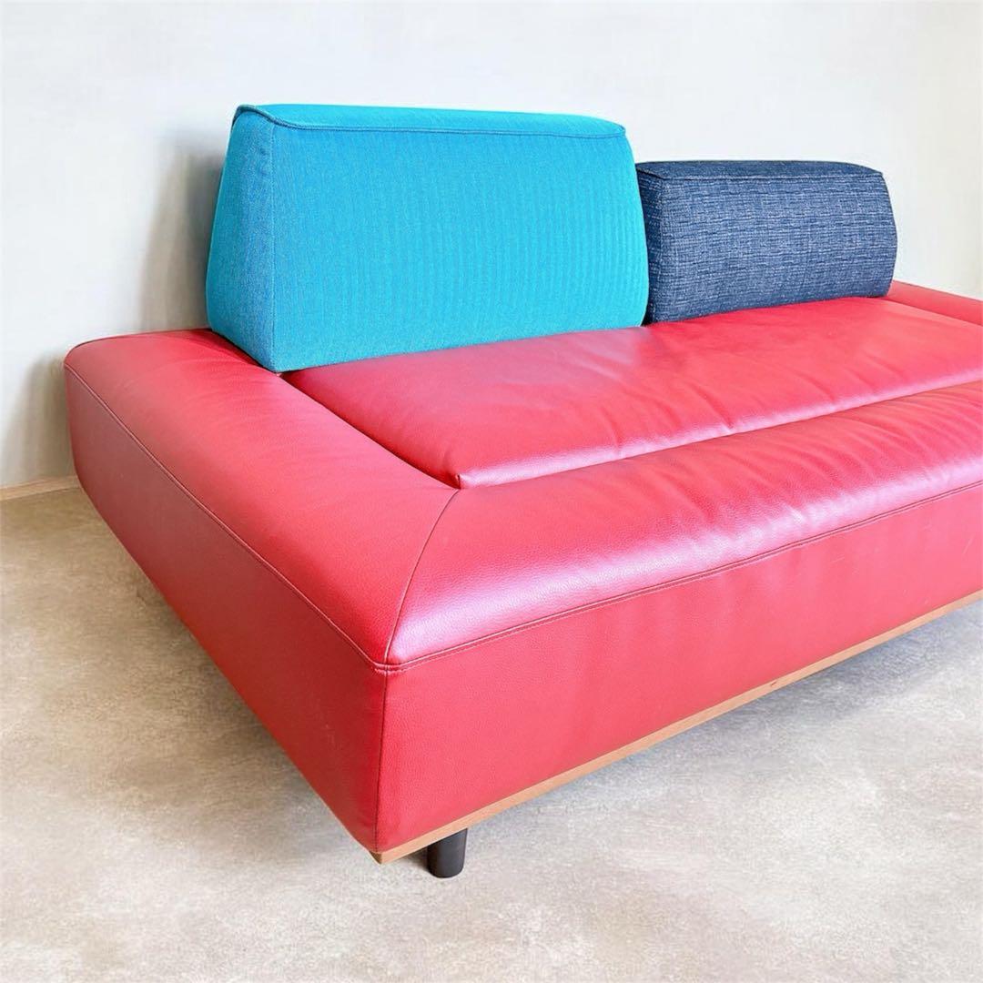 【良品】 マルイチセーリング 生活製作所 グラード ウッドベースM 2人掛ソファ