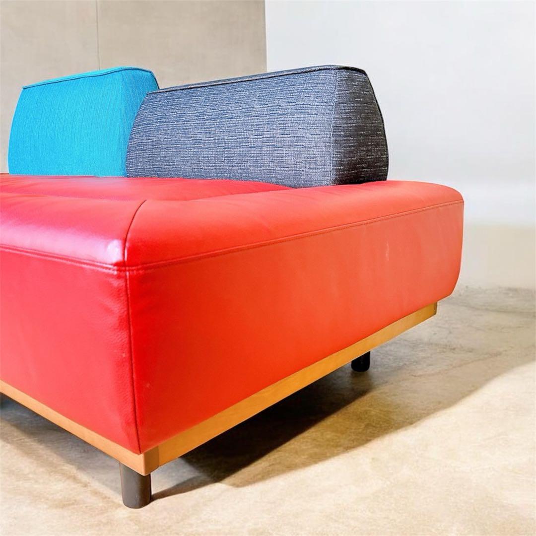 【良品】 マルイチセーリング 生活製作所 グラード ウッドベースM 2人掛ソファ