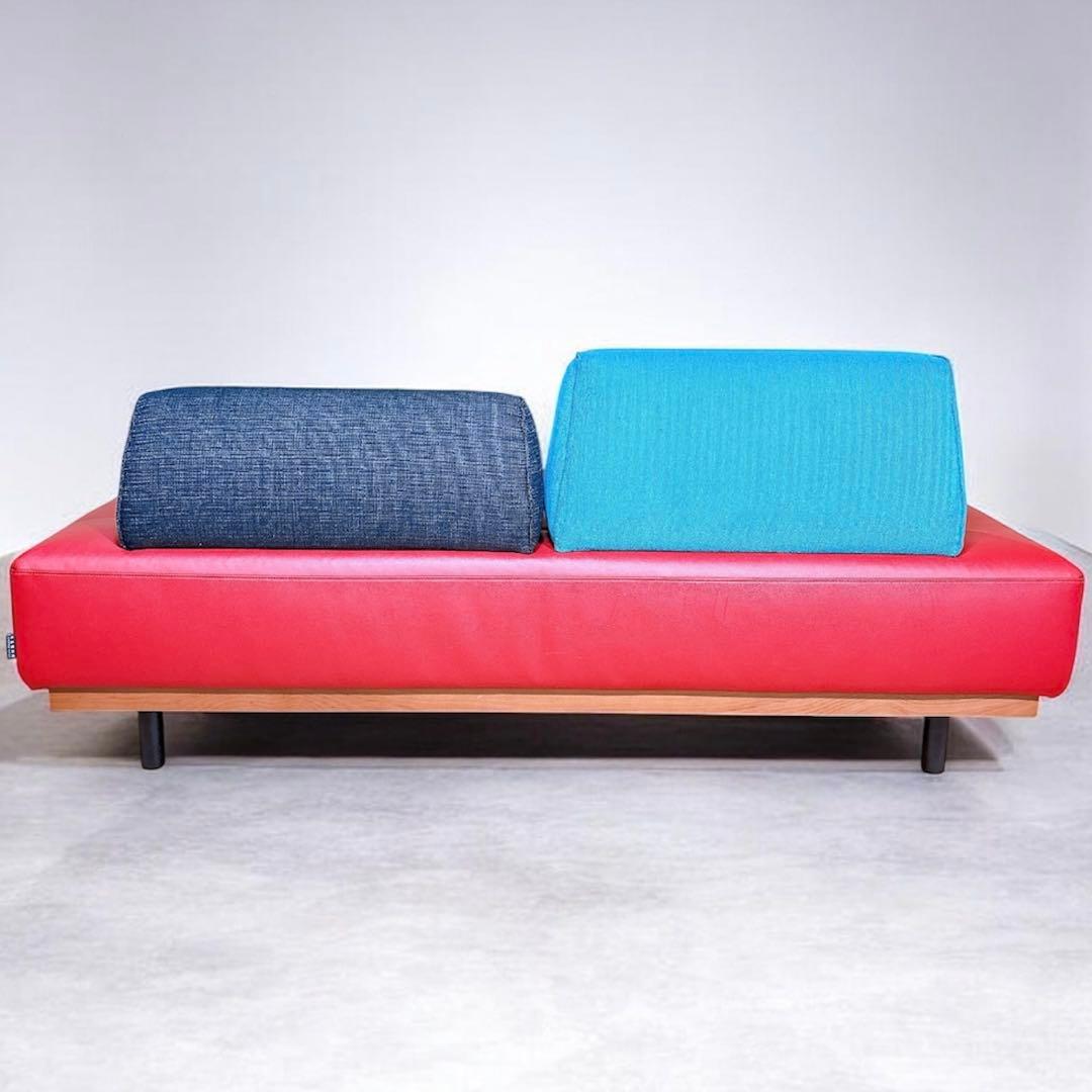 【良品】 マルイチセーリング 生活製作所 グラード ウッドベースM 2人掛ソファ