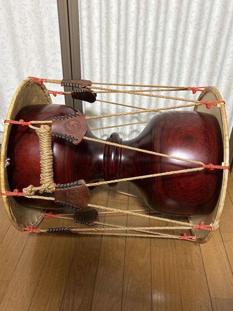 韓国の太鼓 チャング チャンゴ キャリーカバー、革保護カバーのおまけ付き