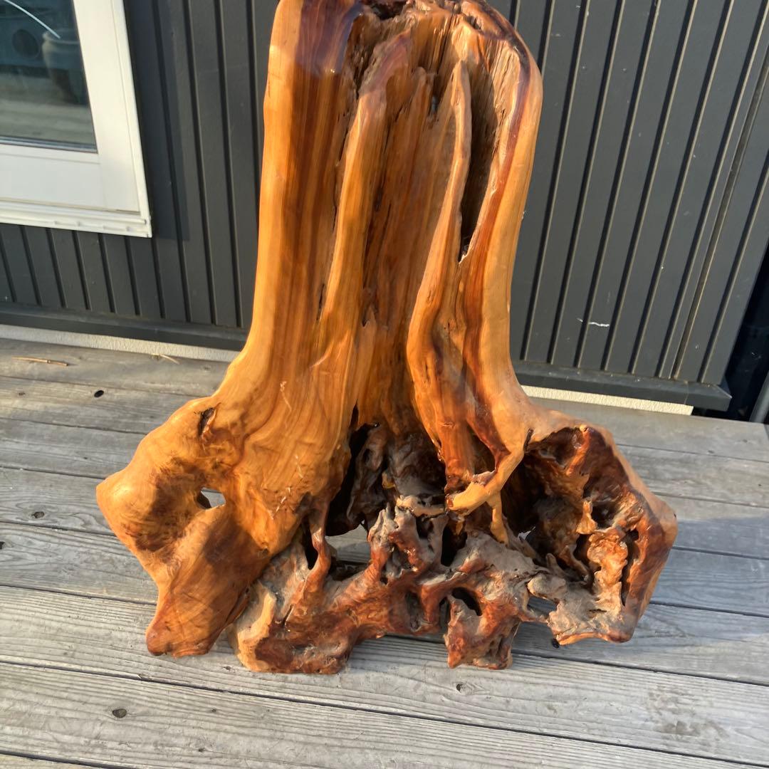 昭和レトロ 天然木 一刀彫 極上彫 七福神 大黒様 大黒天 恵比寿様 大型 置物