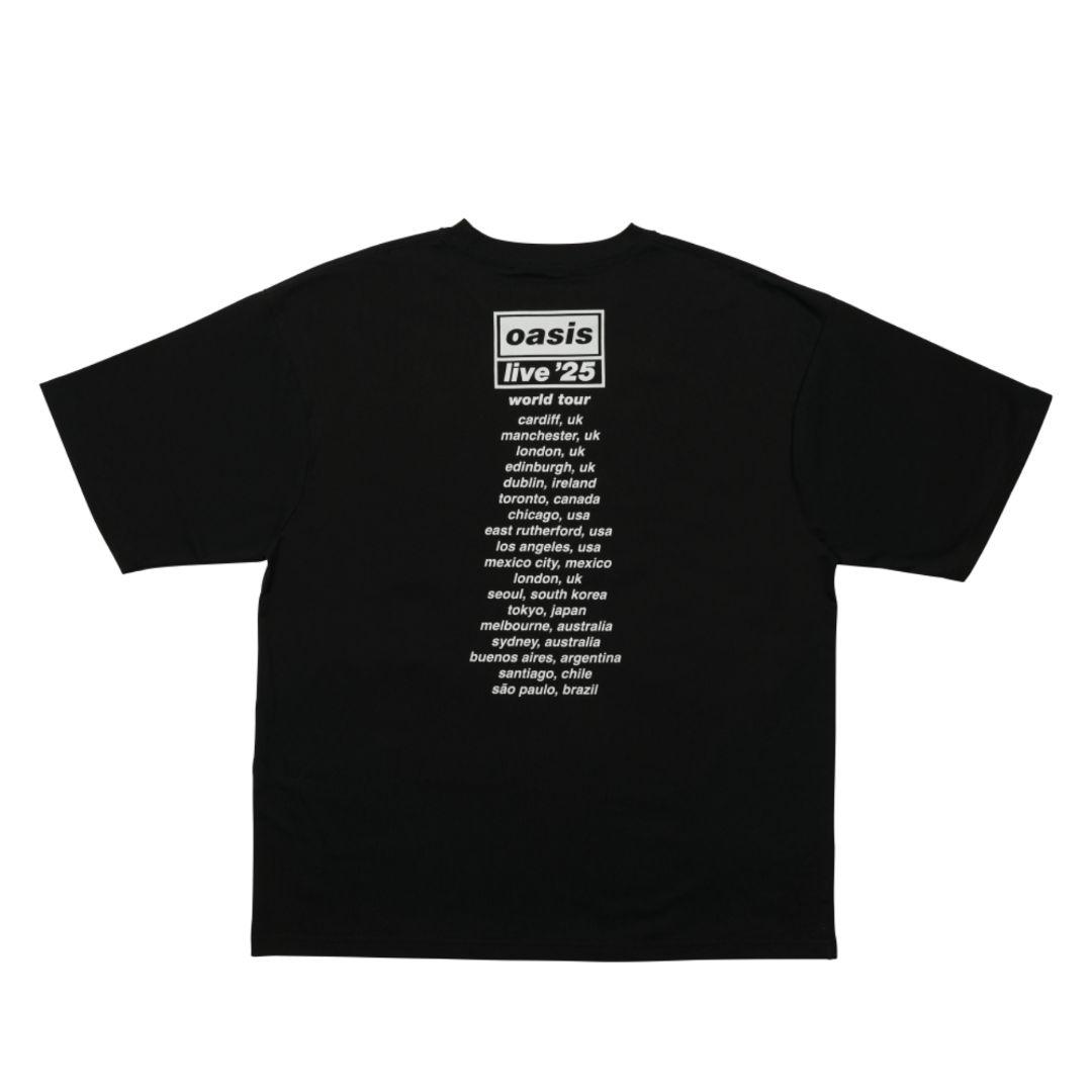 Lサイズ☆oasis live25 Tシャツ ロゴ UKデザイン オアシス 黒 - メルカリ