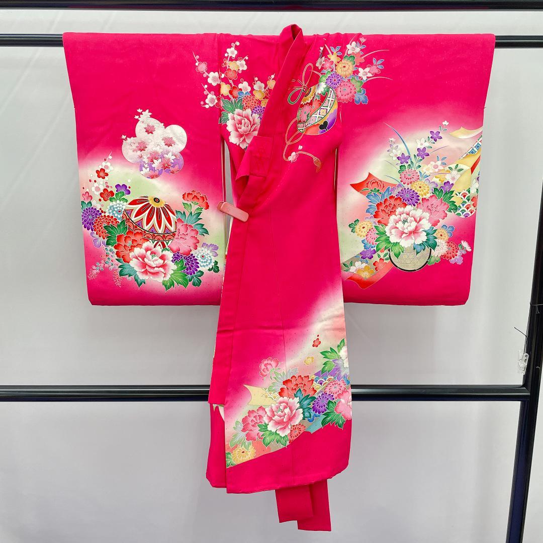 Y★3975★ 子供着物 襦袢付き 一つ身 女の子 七五三 3才