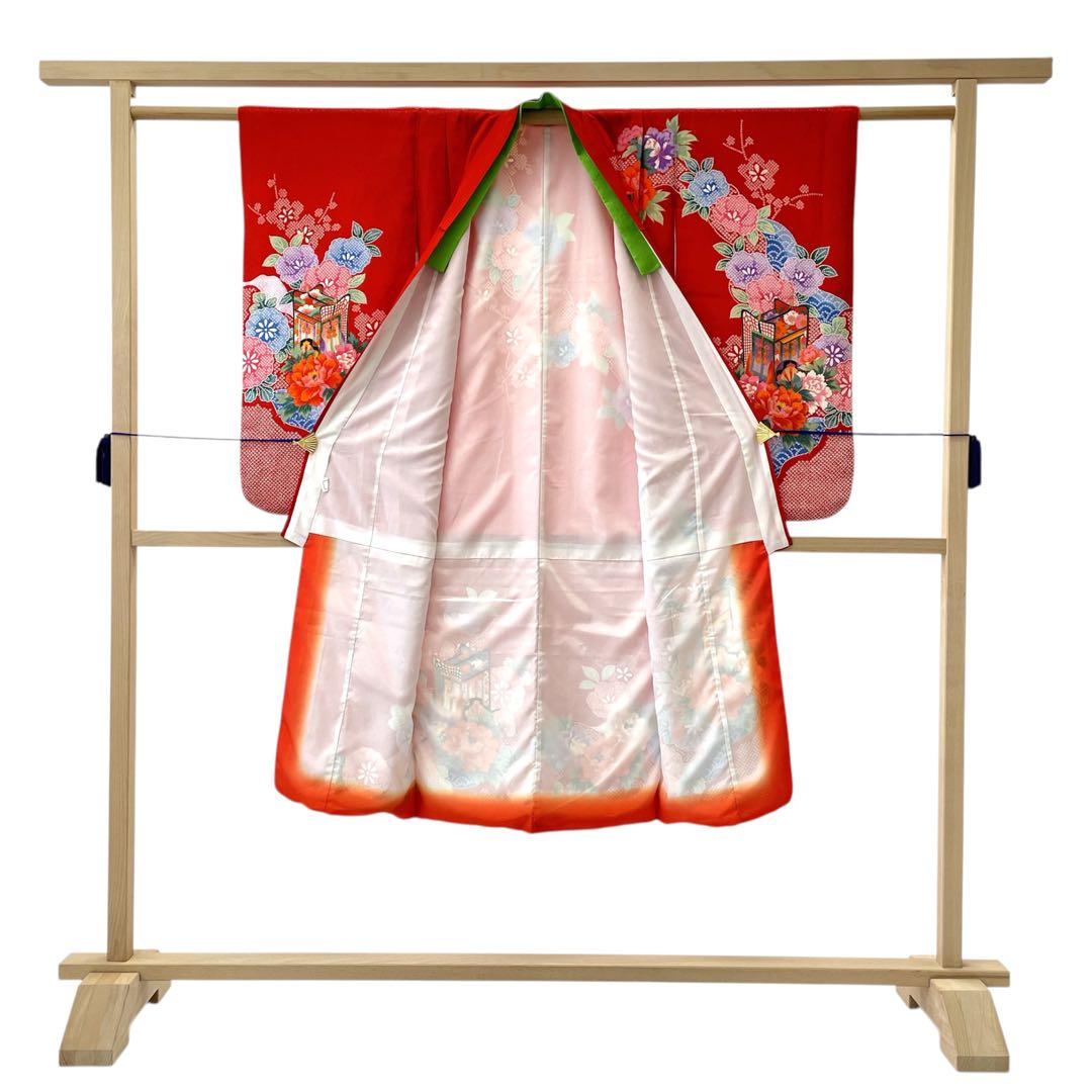 ◎mk-589　七五三　女の子　着物　7歳　　12-2