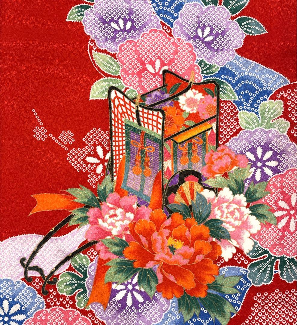 ◎mk-589　七五三　女の子　着物　7歳　　12-2