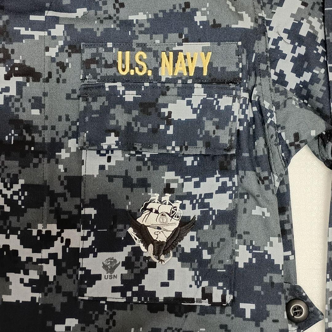 アメリカ海軍　デジタル迷彩　NWU　青色ジャケット