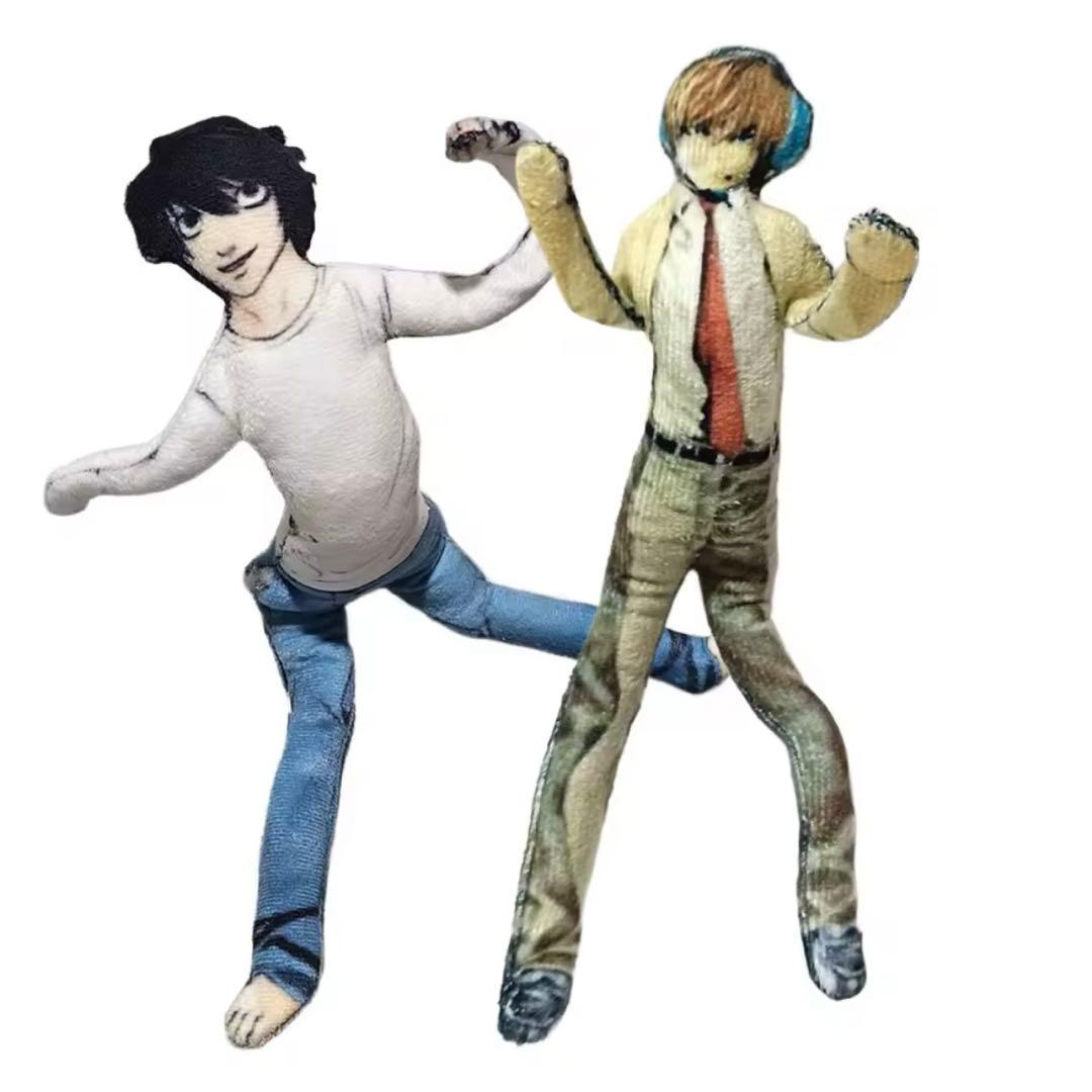 限定品　デスノート 夜神月＆L ぬいぐるみ 2体セット 28cm ツイスト可