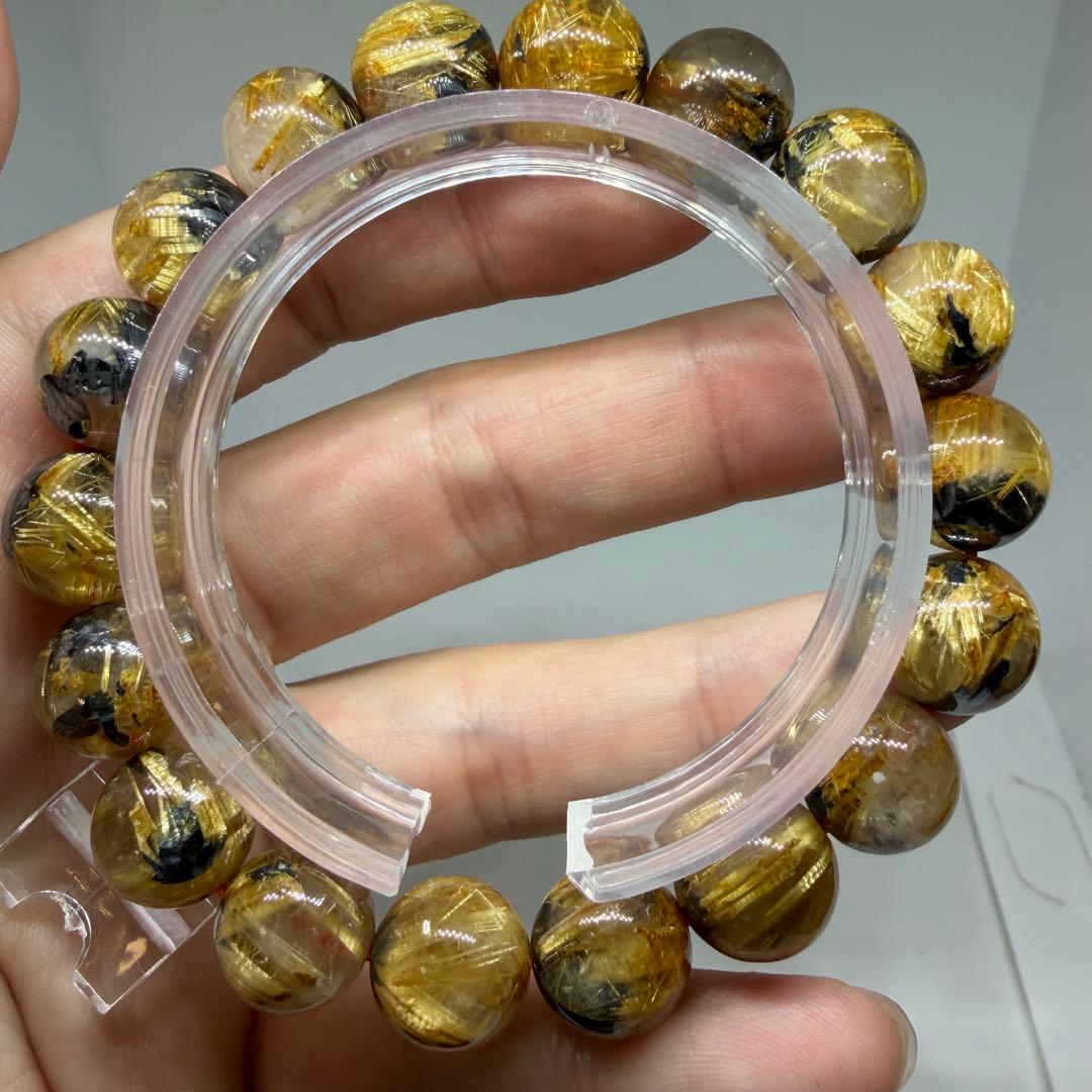 □215 ハイクオリティ 太陽放射 ゴールド タイチン ルチル クォーツ 金