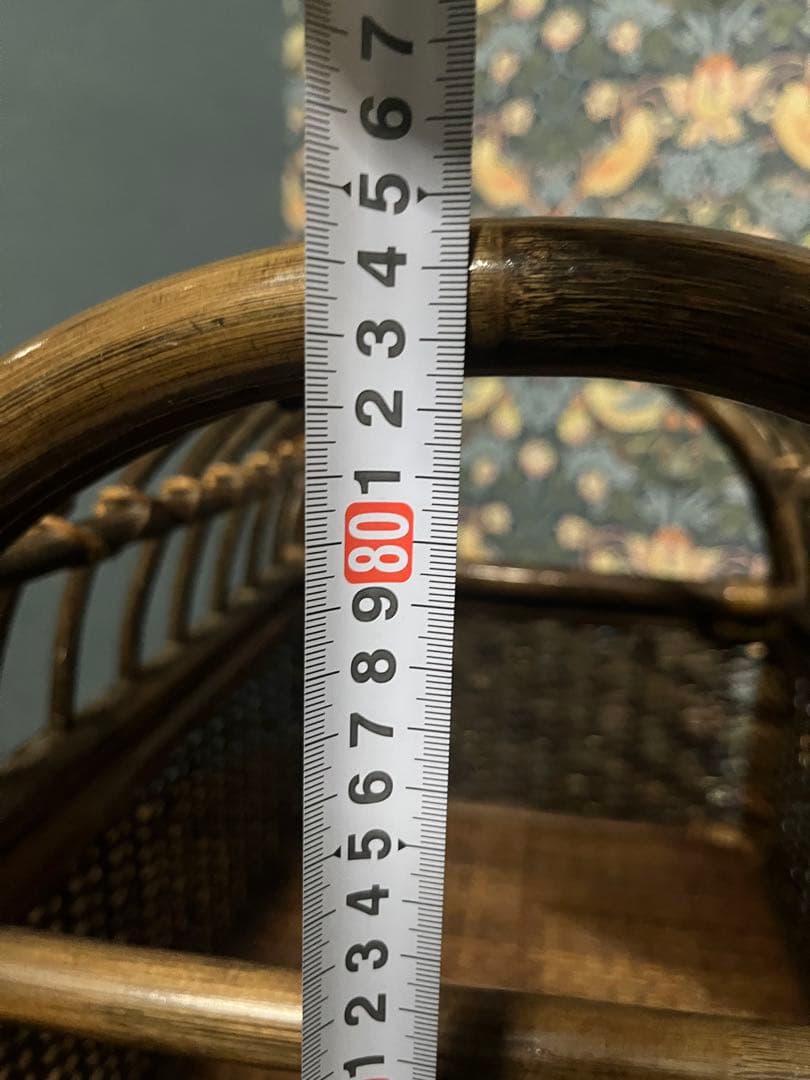 ラタン ドーム型 蓋付き2段かご ランドリーバスケット 籐インテリア 昭和レトロ