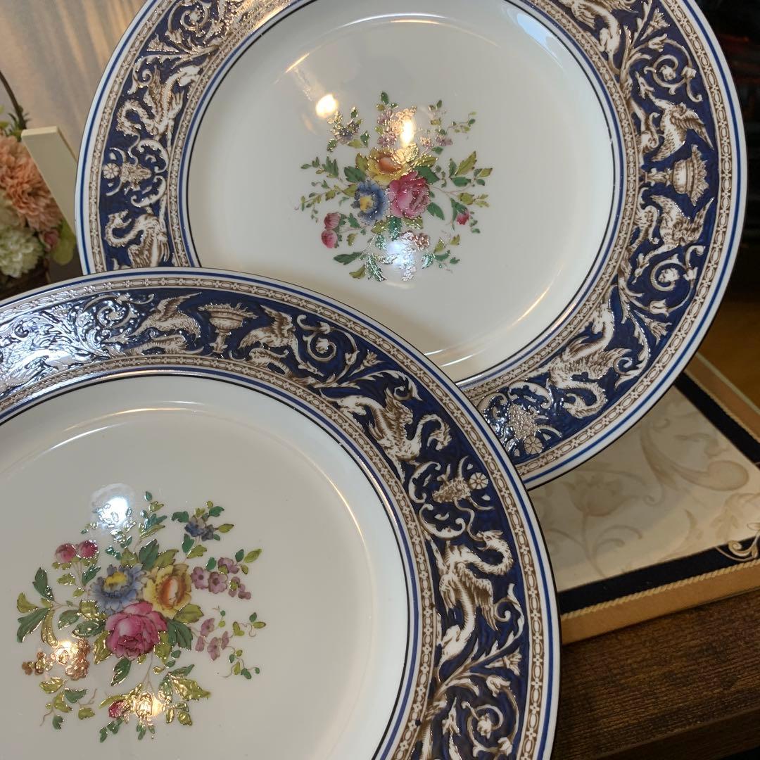 希少　ウェッジウッド　フロレンティーン　コバルト　27cm ディナープレート