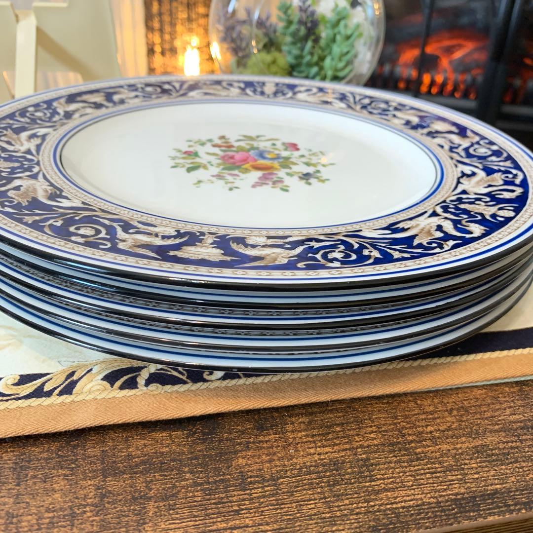 希少　ウェッジウッド　フロレンティーン　コバルト　27cm ディナープレート