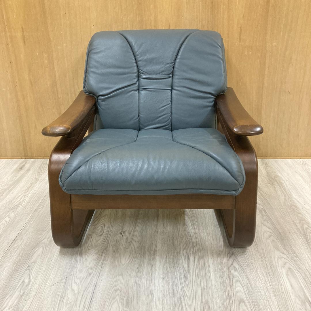 冨士ファニチアFUJI FURNITURE 　本革　1人掛けソファ 1PソファB