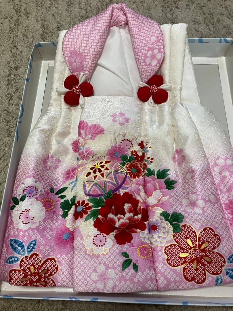 七五三 着物セット 花柄 100%絹　女の子　花ひめ