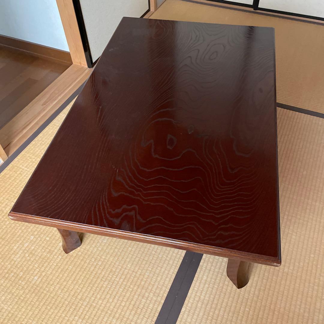 木製ダークブラウン座卓 長方形 - メルカリ