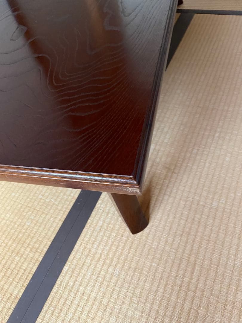 木製ダークブラウン座卓 長方形 - メルカリ