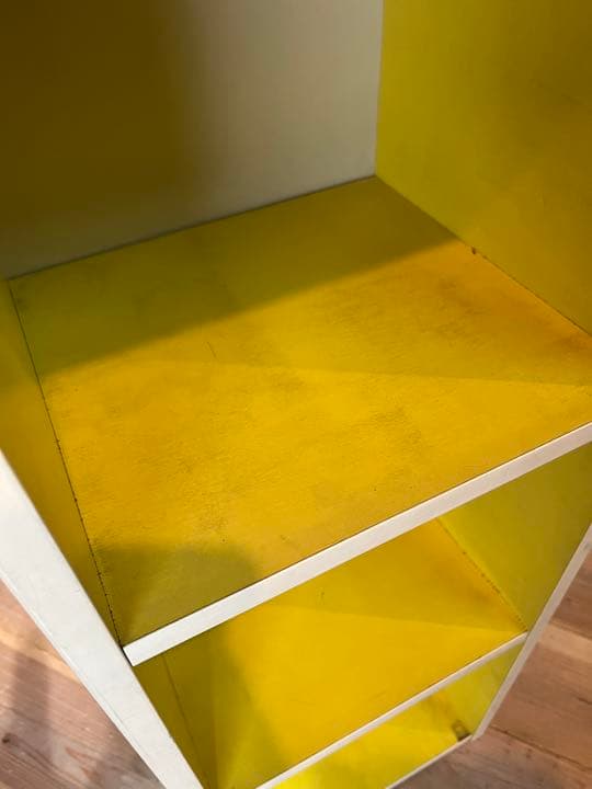 昭和レトロ 棚 ラック 黄色 レトロポップ インテリア 収納 アンティーク