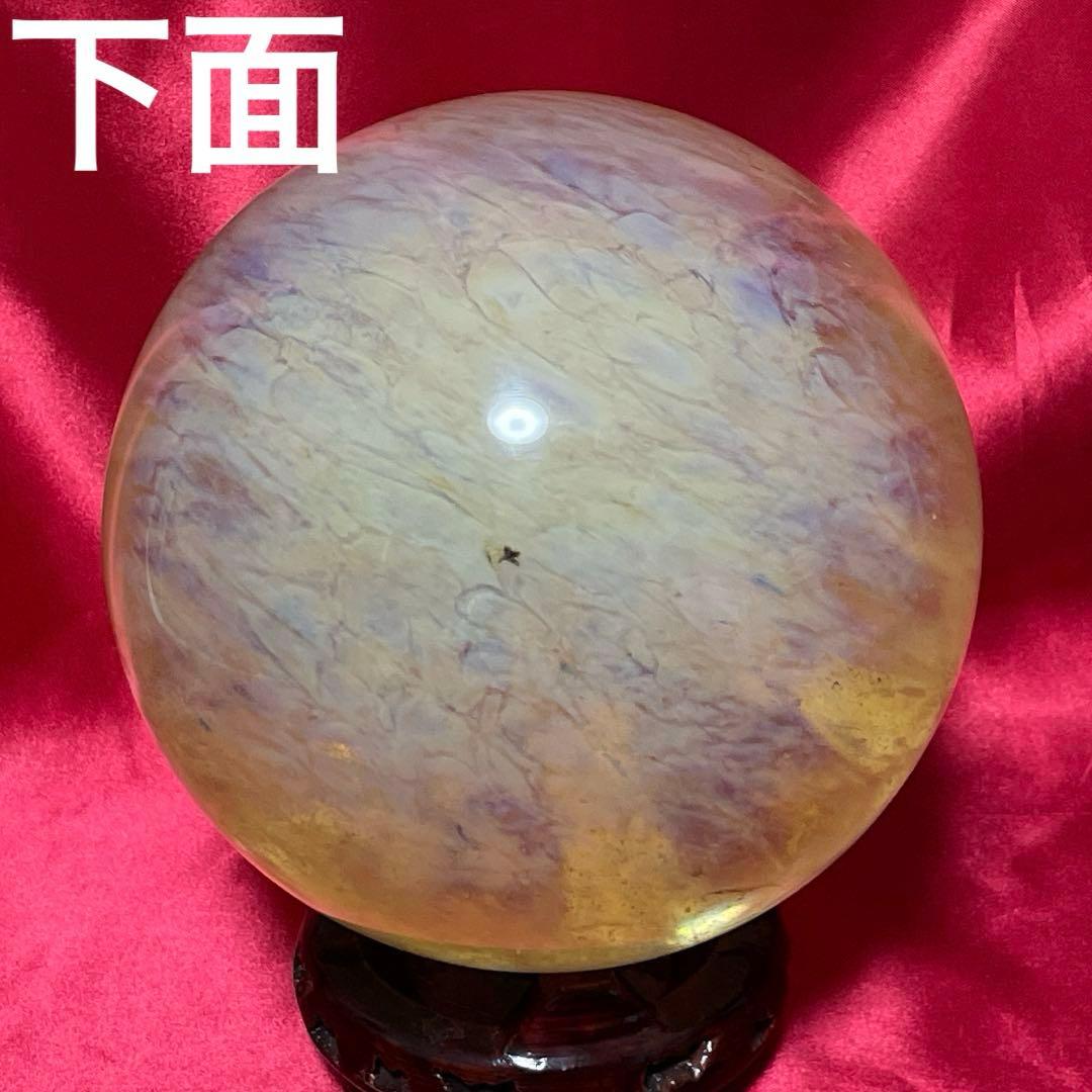 15㎝　雲海　金運水晶大霊珠　溶煉水晶　運開　白雲館