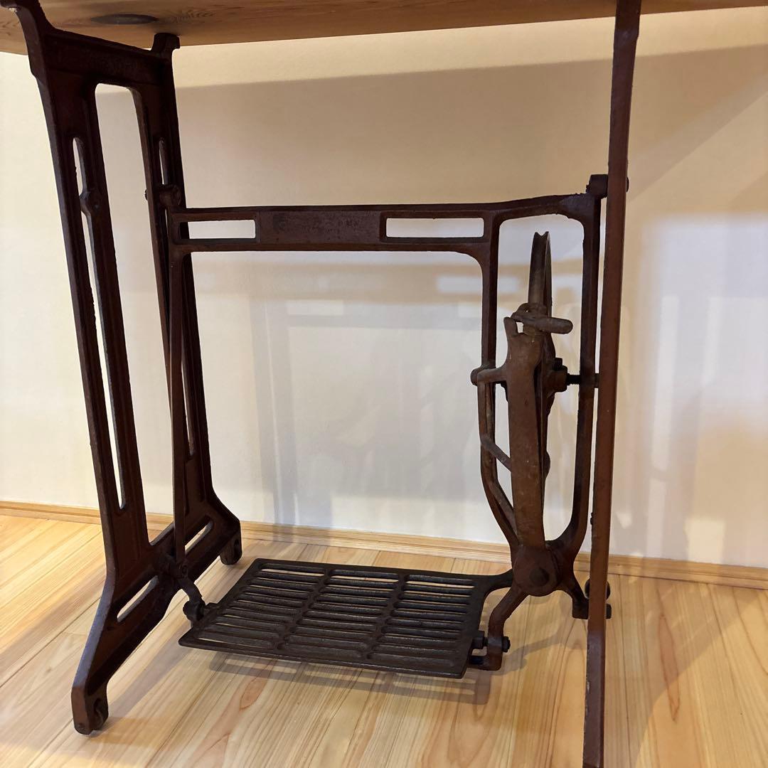 一枚板　ミシン台　テーブル