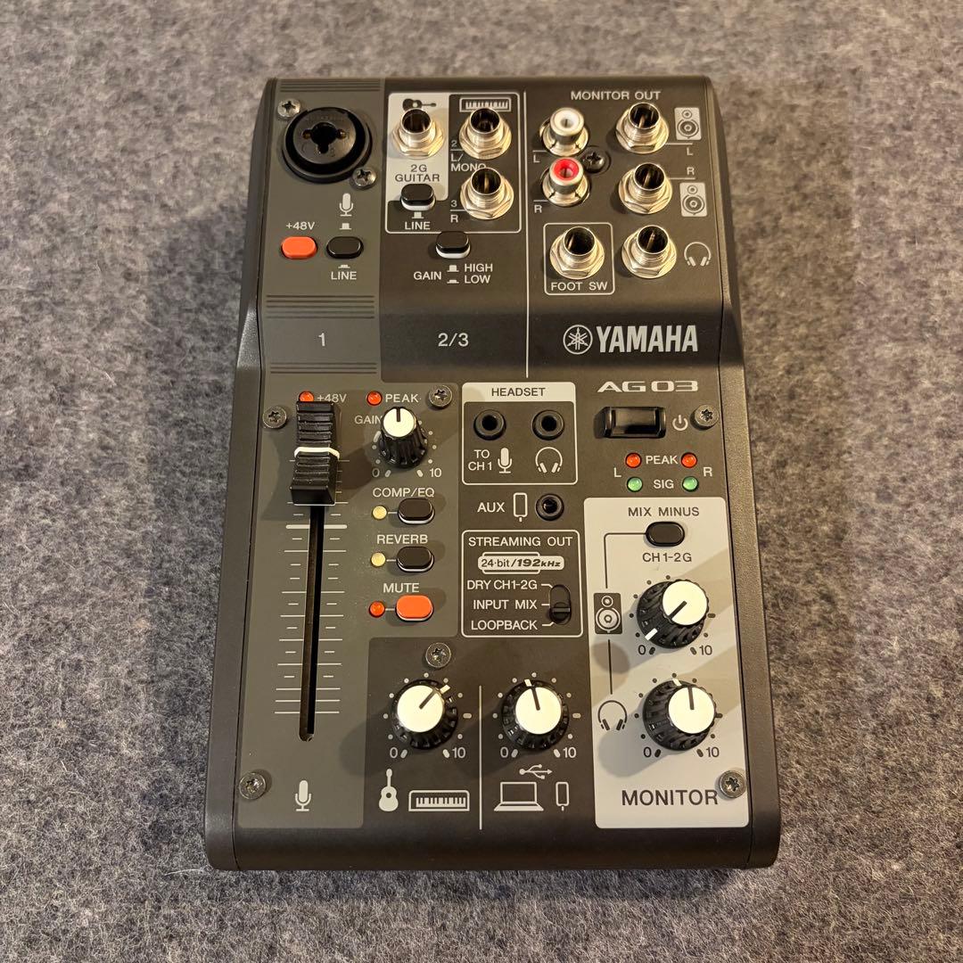 YAMAHA AG03MK2 B オーディオインターフェイス