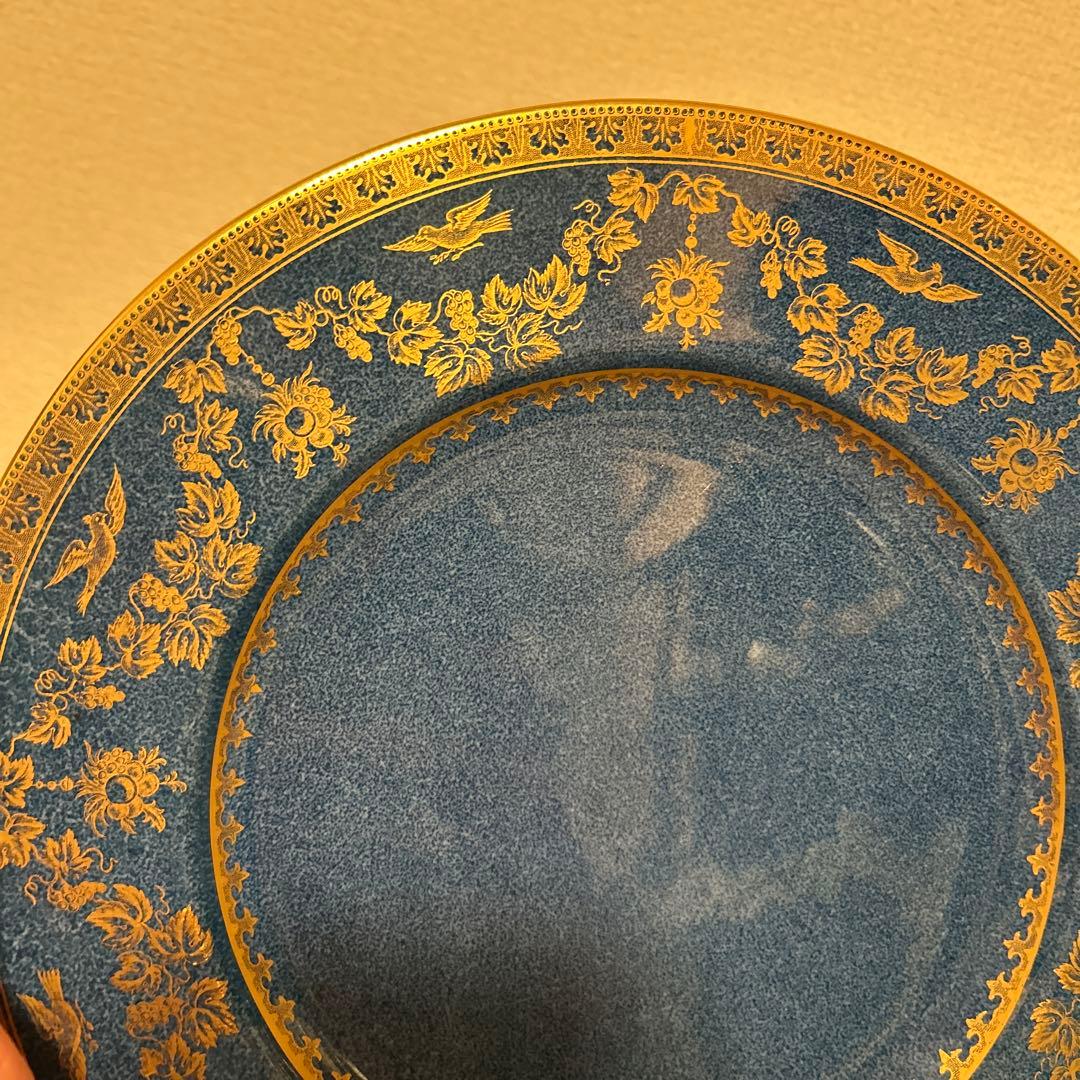 ウェッジウッド　アンティークプレート　パウダーブルー　ディナープレート