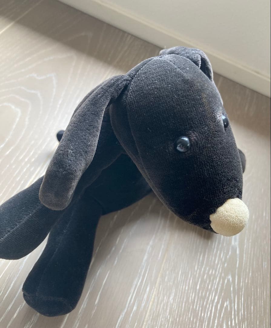 Rykiel 黒い犬のぬいぐるみ