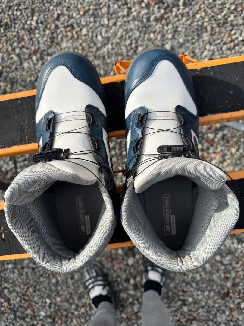 お*ん様 New Balance BOA安全靴 ネイビー/ホワイト ハリスバーグ