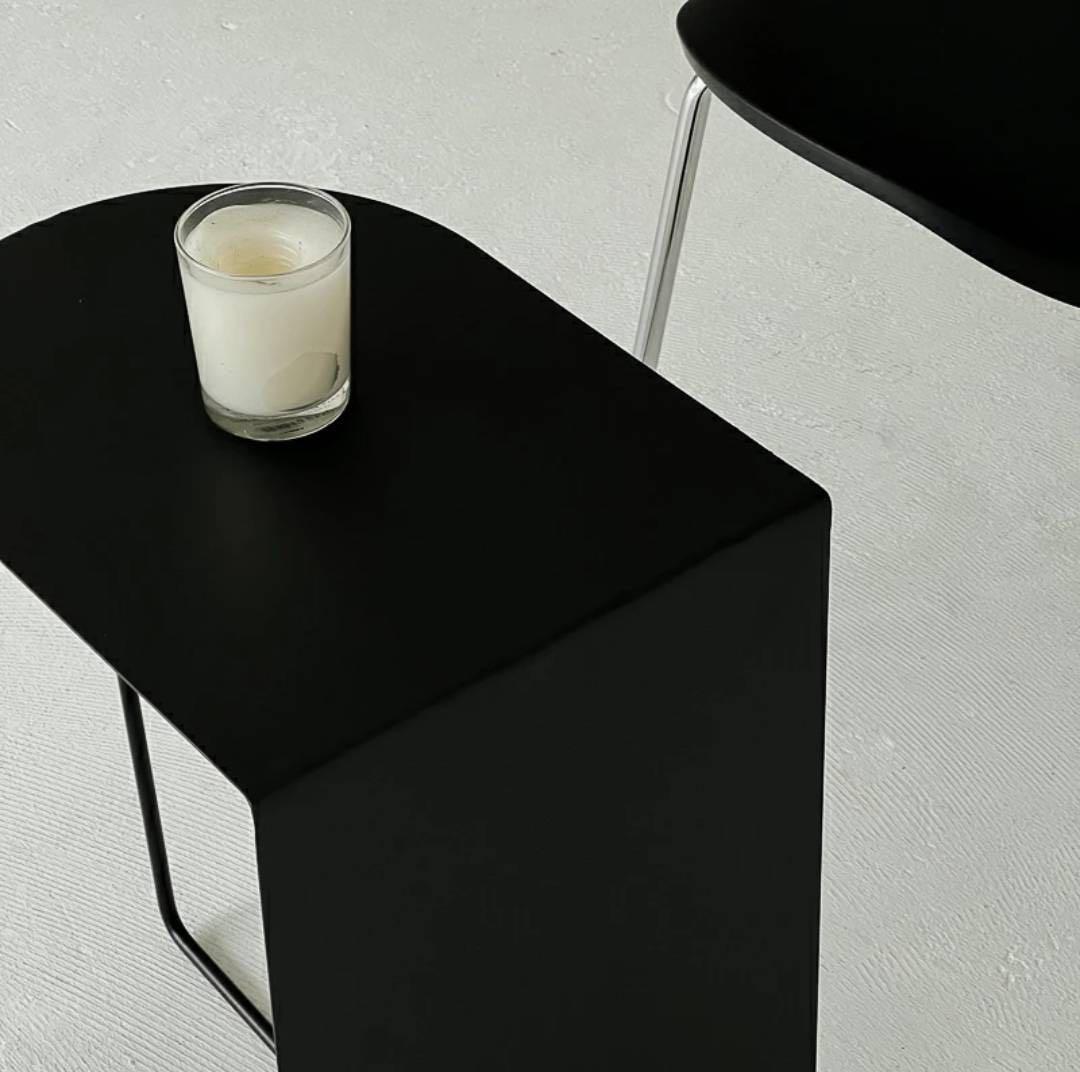 アーチ型 アイアンサイドテーブル アートオブブラック