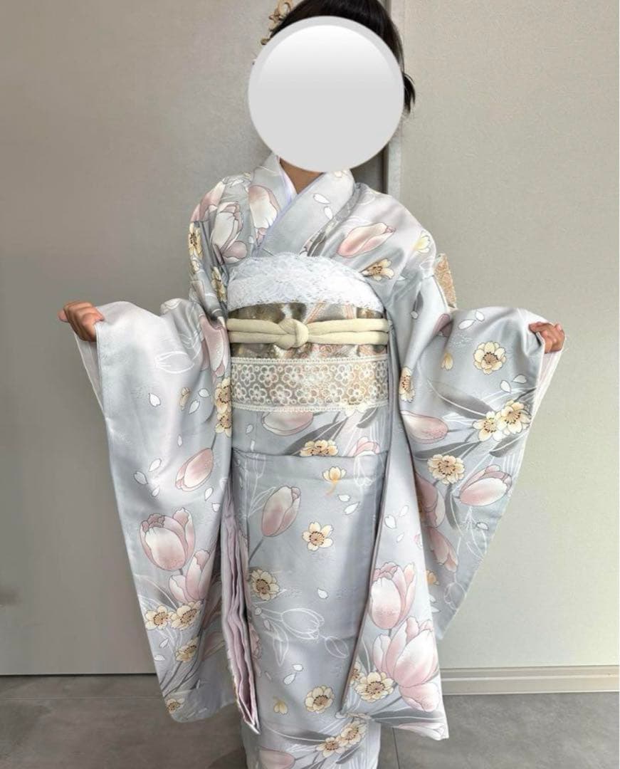 七五三　着物　人気のくすみカラー　かわいいフルセット