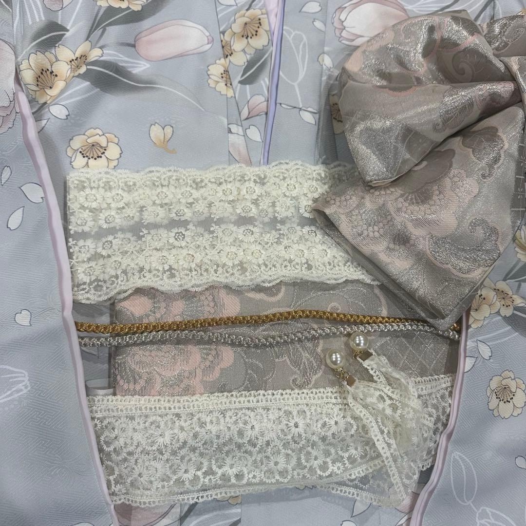 七五三　着物　人気のくすみカラー　かわいいフルセット