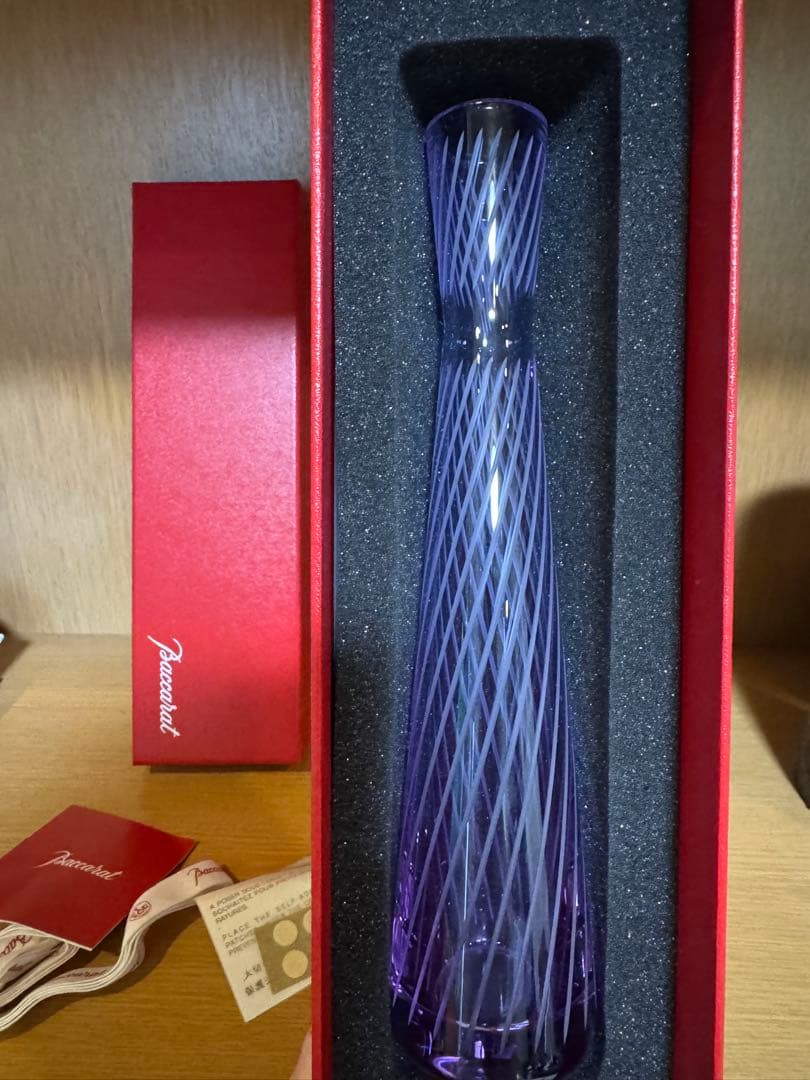 Baccarat 一輪挿し 紫色 ボックス付きの通販｜burbruthu.ddnsking.com