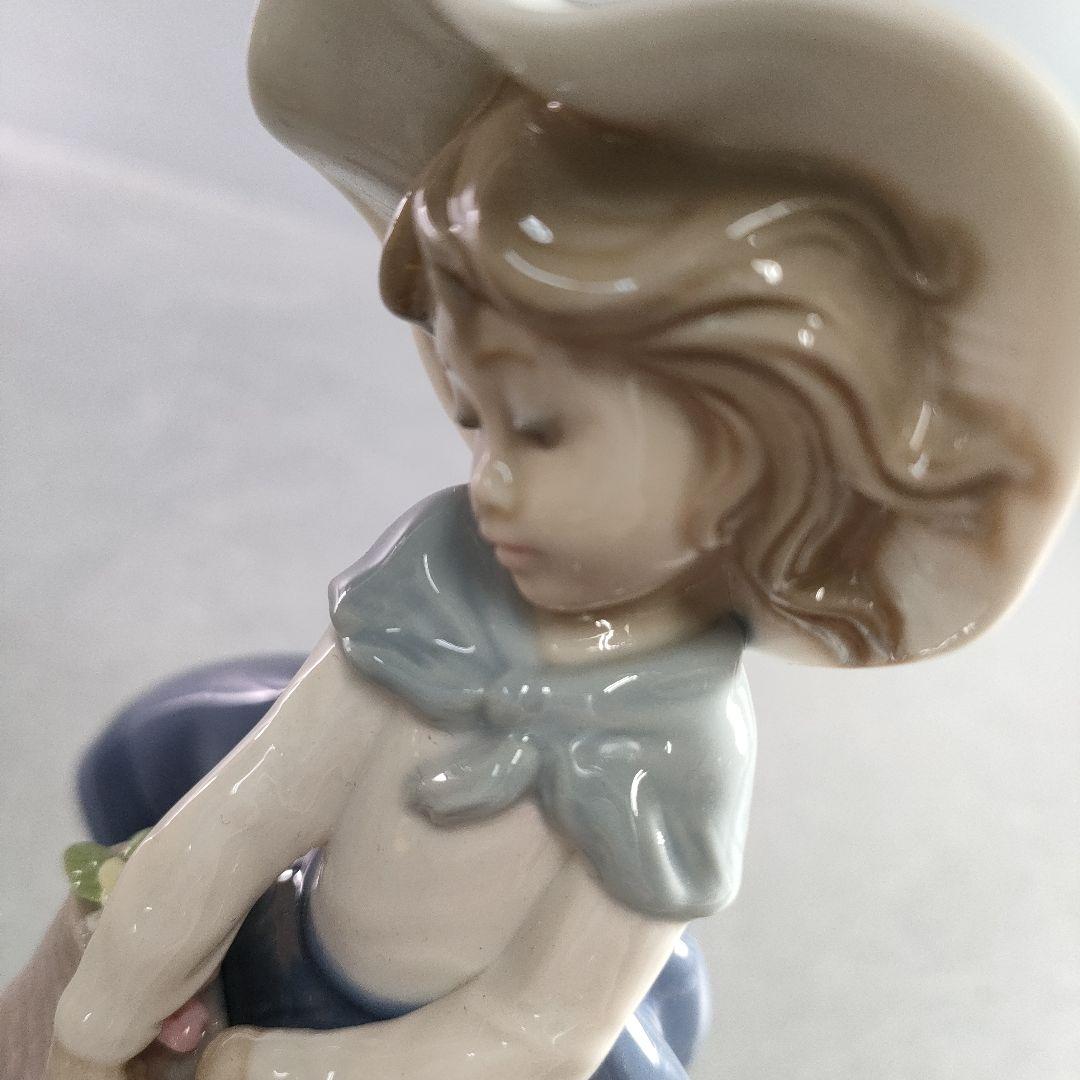 510-3/リアドロ/女のコ/お花/陶器/バスケット/フィギュリン