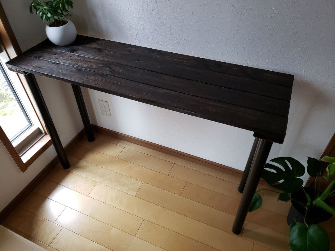 カウンターテーブル　アンティーク　ウォールナット　無垢　木目　ジャコビーン