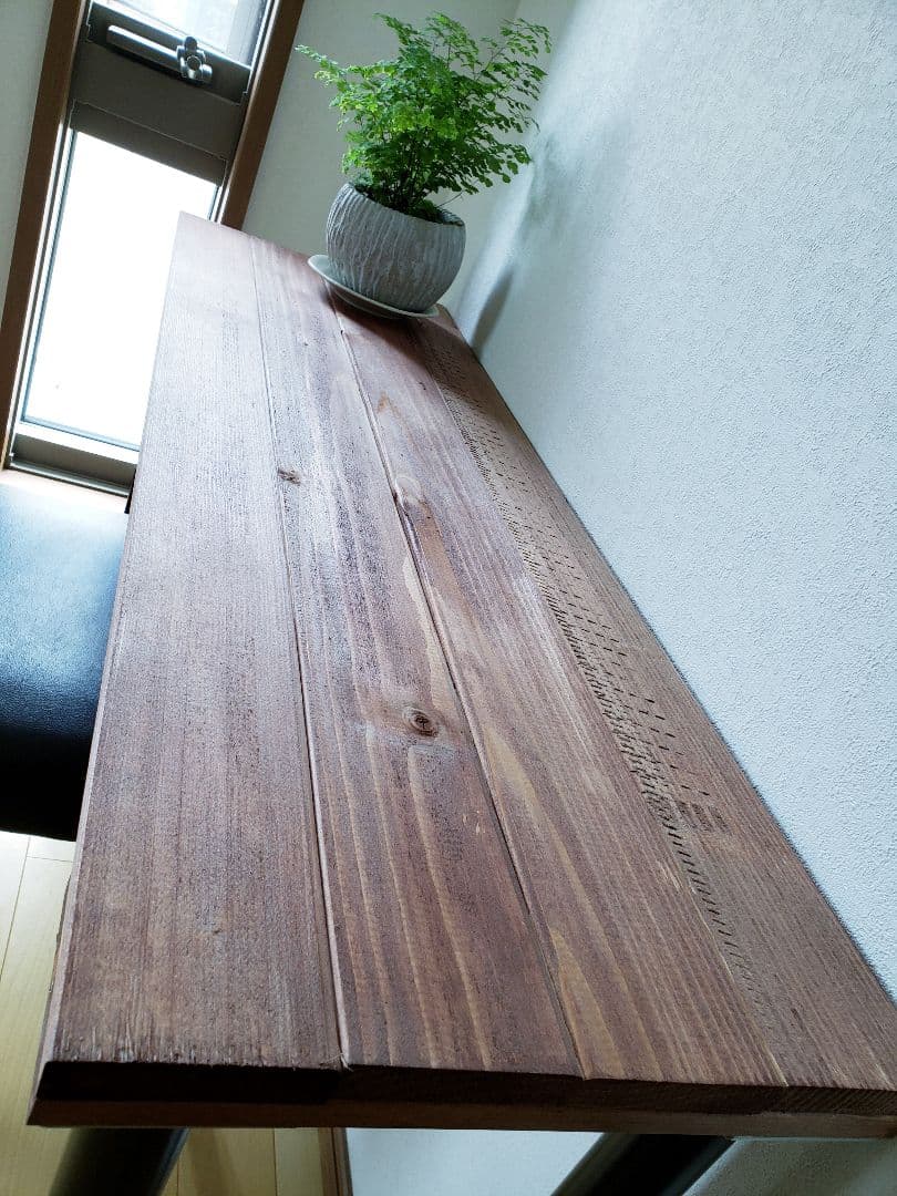 カウンターテーブル　アンティーク　ウォールナット　無垢　木目　ジャコビーン