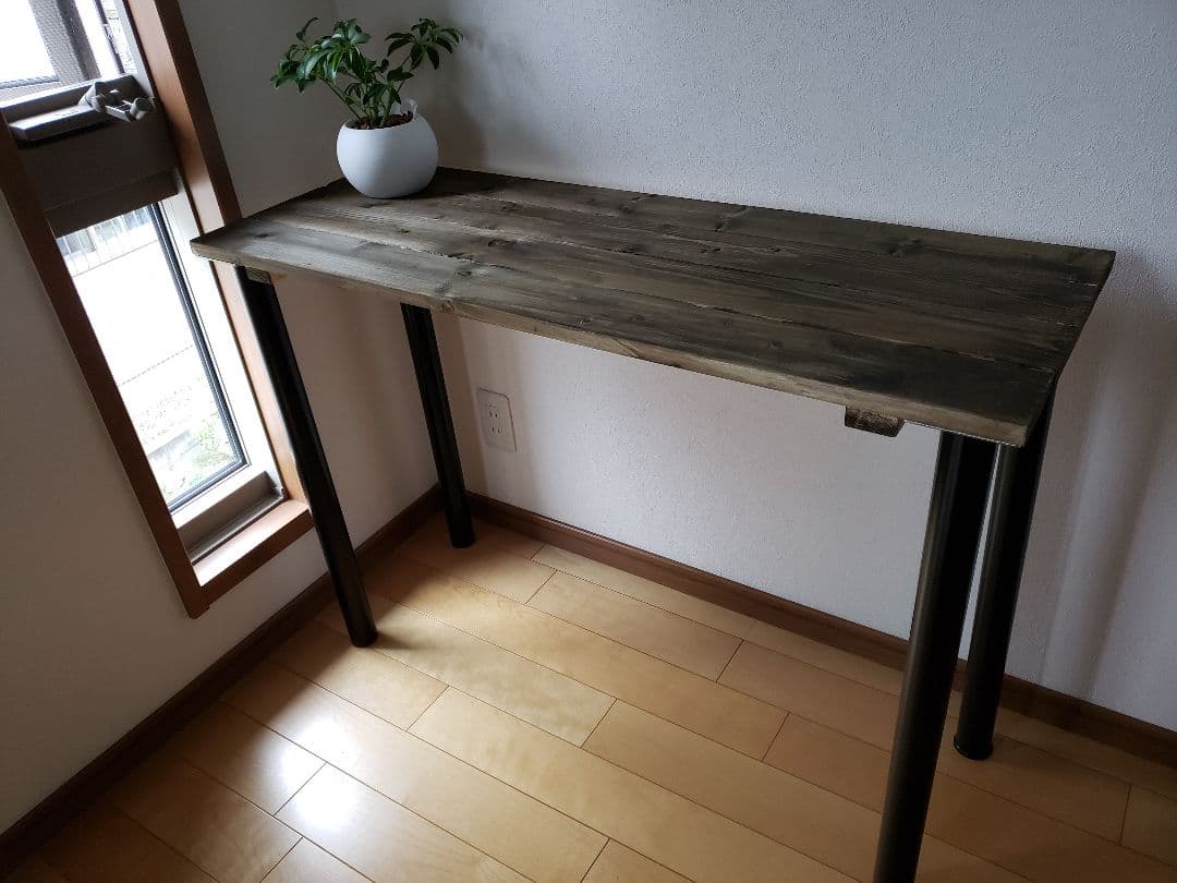 カウンターテーブル　アンティーク　ウォールナット　無垢　木目　ジャコビーン