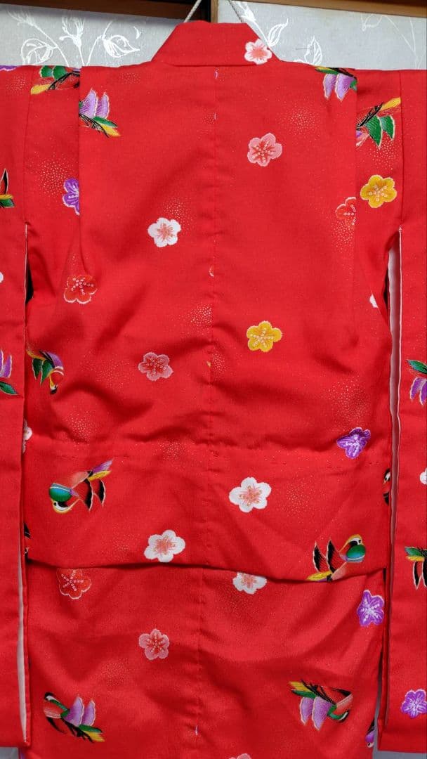 RK541洗える子供着物着丈72センチ裄丈42センチ非常に綺麗美品